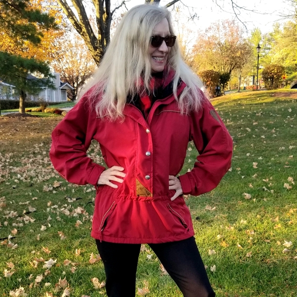 L.L. Bean Jackets & Blazers - L. L. Bean Mountain Classic Red Anorak with New Buffalo Plaid Scarf, Small, $54